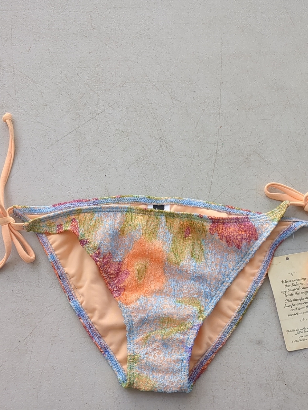 Nicolita Pastel Tie-Dye Side-Tie Bikini Bottoms